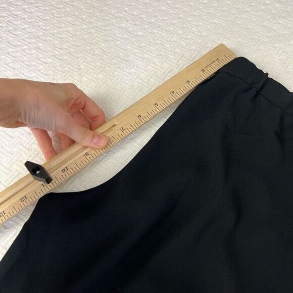 Babaton Fine Japanese Fabric Black Pull On Tapered High Waisted Ankle Pants 2 - Picture 10 of 15